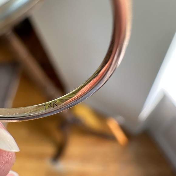 Kuololit 14k rose gold and 1ct Moissanite solitaire ring sz 6 - Picture 2 of 7